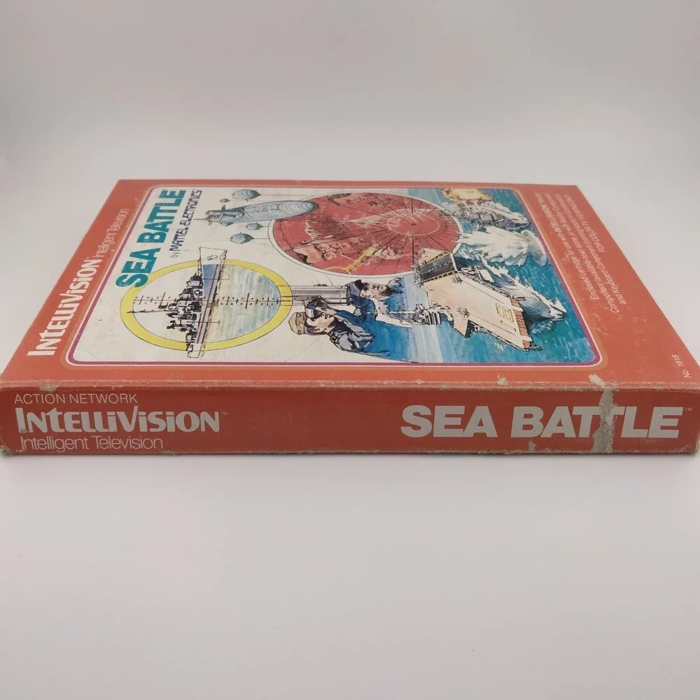 Sea Battle & Snafu (Mattel Intellivision, 1980) w/Manual,‎ Overlays